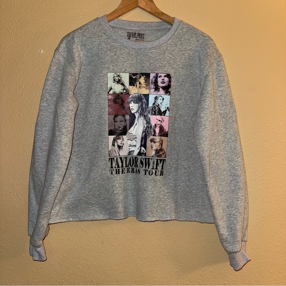 Taylor Swift Tops - Taylor Swift Eros Tour Gray sweatshirt pulllver M swiftly concert music